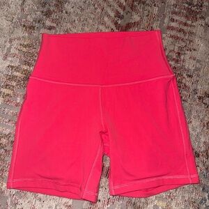 Women's Lululemon High-Waisted Pink Shorts